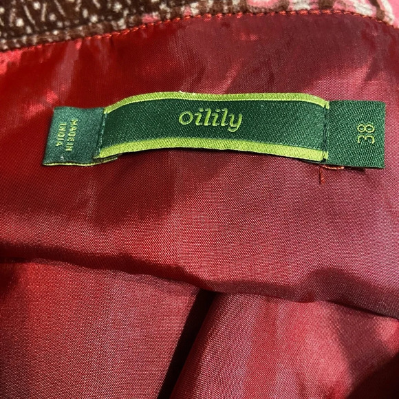 Beautiful oililly velvet pencil skirt with a floral print. Size 38 - Picture 5 of 7